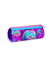 Coral High Kids Pembe Mor Voleybol Desenli Üç Bölmeli Kalem Çantası 22061