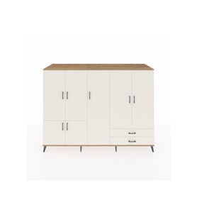 Kronos Dolap 12 Raflı 2 Çekmeceli 7 Kapaklı 220x59x163 Çam-Aytaşı