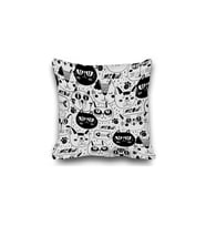 Ev Dekorasyon Kırlent Kılıfları 40x40 Cm Siyah Kedi Desen (Çok Renkli)