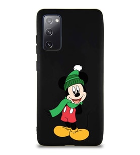 Samsung Galaxy S20 FE Soft Premier Kapak Mickey Mouse-G Tasarımlı Silikon Kılıf - Siyah (Şeffaf)