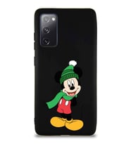 Samsung Galaxy S20 FE Soft Premier Kapak Mickey Mouse-G Tasarımlı Silikon Kılıf - Siyah (Şeffaf)