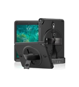 Apple iPad 5 Air 9.7 Kılıf Strap-C Otterbox Tablet Kapak - Siyah