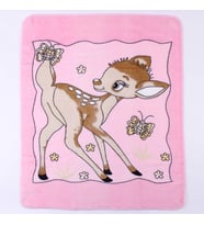 Pembe Ceylanlı Desenli Polar Battaniye 85*100 cm