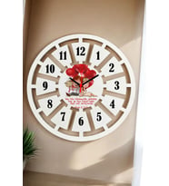Sevgiliye En Güzel Hediye Duvar Saati 40cm 003 (Beyaz)