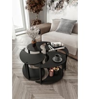 YİN YANG UNITY SERENITY ORTA SEHPA SİYAH 70 CM