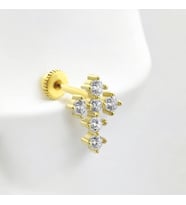 Glorria Altın Haç Helix Piercing