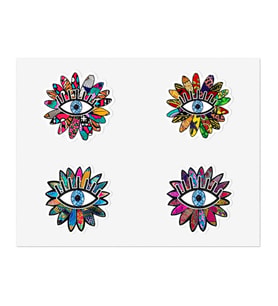 Nazar Araba Leptop Sticker Yapıştırma 15 Cm ve 5Cm 2 Adet md7