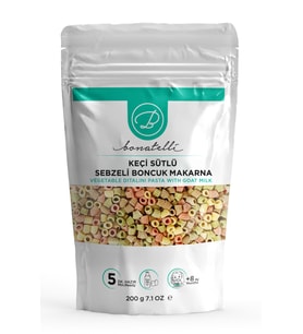 Keçi Sütlü Sebzeli Boncuk Makarna 200 G Bebek Makarna +8 Ay