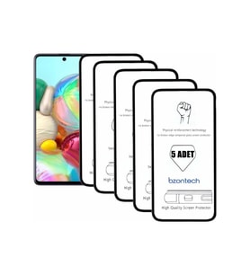 Samsung Galaxy A71 İle Uyumlu Ekran Koruyucu Tam Kaplayan 5li Set