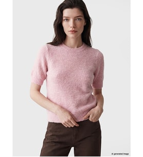 LCW Comfort Pembe Bisiklet Yaka Kadın Triko Kazak