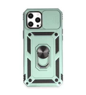 Iphone 12 Pro Max Kılıf Pars Lens Yüzüklü Silikon - Yeşil