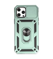 Iphone 12 Pro Max Kılıf Pars Lens Yüzüklü Silikon - Yeşil
