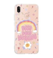 Huawei P20 Lite Uyumlu Baskılı Yumuşak Silikon Şeffaf Telefon Kılıfı
