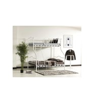 Teknor 3 Kişilik Ebeveyn Yatak Odası 3lü Yazlık Misafir Metal Ranza 140*200 + 90*200