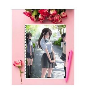 Seiren (hikari.toru.kyouko) Anime Defter 1 Adet Özel Tasarım A4 Boyutu 21*29 Cm Telli Çizgili