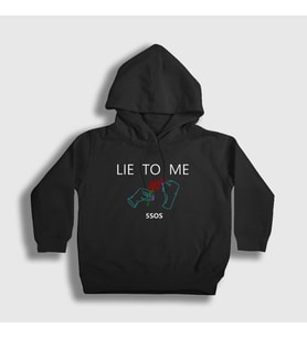 Presmono Unisex Çocuk Siyah Lie 5 Seconds Of Summer Kapüşonlu Sweatshirt 78882tt