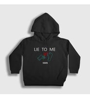 Presmono Unisex Çocuk Siyah Lie 5 Seconds Of Summer Kapüşonlu Sweatshirt 78882tt