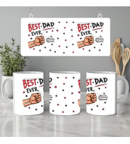 Kişiye Özel İsimli Kedi Patisi ve İsimli Baba Yumruk Bardağı, 1-4 Kedi Arası Yapılabilir, 330ml, Beyaz (Doğal Beyaz)