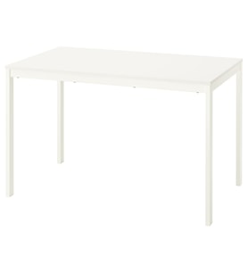 Açılır Yemek Masası, Beyaz, 4-6 kişilik, 120/180x74 cm