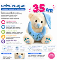35 CM AY FİGÜRLÜ UYKU ARKADAŞI PELUŞ AYI