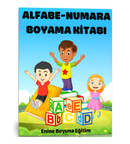 Okul Öncesi Alfabe-Numara Boyama Kitabı