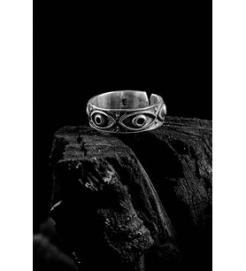 925 Ayar Gümüş Grim Eyes Erkek Yüzük
