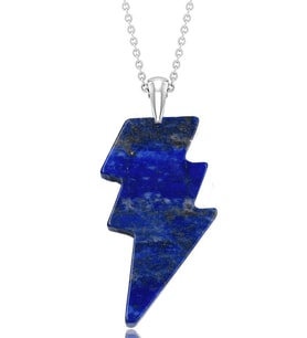 Sertifikalı Şimşek Model Lapis Lazuli Taşı Kolye - Aaa+ Kalite (Çok Renkli)