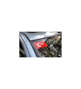 Türk Bayrağı Ön Cam Üst Köşe 1 Adet 12*8 Cm