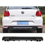 Vw Polo Mk5 Siyah Difüzör Çiftli Yuvarlak Egzoz Görünümlü D Tip Difizör 2009-2017