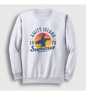 Presmono Unisex Beyaz Summer Sörf Surf Surfing Sweatshirt 514101tt