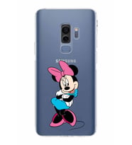 Samsung Galaxy S9 Plus  Kamera Korumalı Kapak Minnie Mouse Tasarımlı  Şeffaf Kılıf