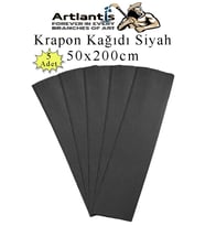 Krapon Kağıdı 50x200 cm 5 Adet Renkli Grapon Kağıdı Okul Sınıf Etkinlik Kreş Okul Öncesi Kırapon Grafon (Siyah)