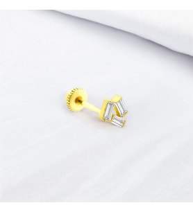Glorria Altın Baget Helix Piercing