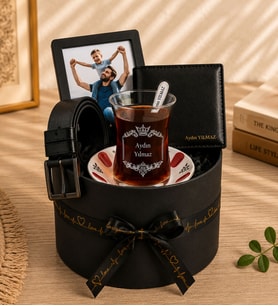 Kişiye Özel Fotoğraflı Çerçeve,Kemer,Cüzdan Ve Çay Bardağı Seti