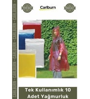 #Yağmurluk Su Geçirmez Pratik Kullan At Şeffaf Kapüşonlu Acil Durum Tek Kullanımlık 10 Adet Yağmurlu