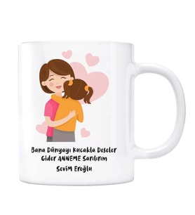 ANNE İsimli Kupa Anneme Sarılırım