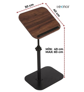 Ayarlanabilir Laptop Sehpası– MDF Tablalı Ayaklı Portatif Sehpa 30x40 Ebat