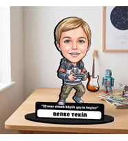 DJ Temalı Erkek Çocuğa Hediye Kişiye Özel Karikatürlü Biblo