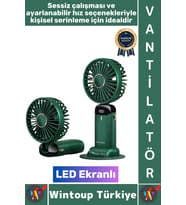 #Vantilatör Kompakt Sessiz Yoğun Üfleme Şarjlı Ayarlanabilir Başlık 5 Kademeli El Fanı Vantilatör