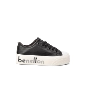 United Colors Of Benetton Siyah Bağcıklı Kadın Spor Ayakkabı BN-30867 Z