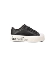 United Colors Of Benetton Siyah Bağcıklı Kadın Spor Ayakkabı BN-30867 Z
