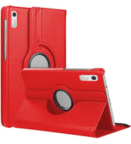 Lenovo Tab P11 Pro 2.Nesil için Kılıf (ZAB50094TR) 360 Rotating Stand Deri [Tab P11 Pro 2.Nesil ile Uyumlu Kılıf - Kırmızı]