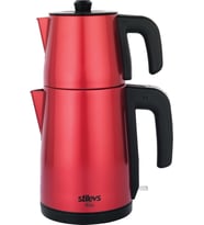 STİLEVS BİÇAY ÇELİK ÇAY MAKİNESİ VİŞNE (Siyah)