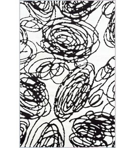 Eliana Home Baskılı, Yıkanabilir Kaymaz Taban Salon Halısı LNA1705 100x150 cm (Beyaz)