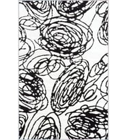 Eliana Home Baskılı, Yıkanabilir Kaymaz Taban Salon Halısı LNA1705 100x150 cm (Beyaz)