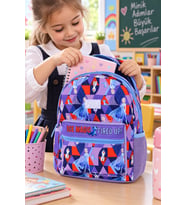Kar Prensesi Buz Temalı Anaokulu Okul Çantası Çocuk Sırt Çantası Günlük Kullanım 33 x 23 x 10 cm