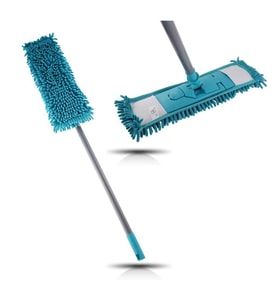 Makarna Şönil Islak Kuru Nemli Palet Tablet Mop Yedek Seti Takımı - 60 Cm. - Mop + Mop Tutucu + Sap