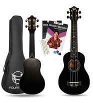Fourtune Loki SP-21BK Soprano Siyah Ukulele Seti (Başlangıç Seviye)