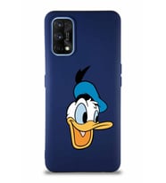 Realme 7 Pro Soft Premier Kapak Donald Duck-A Tasarımlı Silikon Kılıf - Lacivert (Şeffaf)