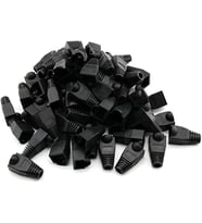Paket Rj45 Cat6 Cat5e Ethernet Ağ Kablosu Boot Koruma Cover Kılıfı Kablo Konektörü Siyah